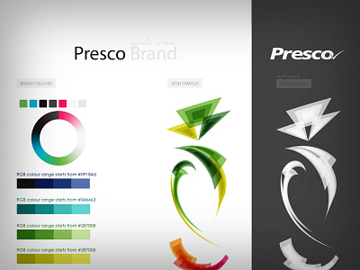 Presco Brand Cheat Sheet - part 1 brand brand presentation branding cheat sheet mock up presco visual communication visuals