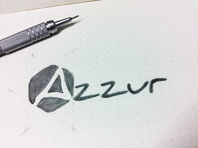 Azzur - Branding, logo sketch - final version azzur brand branding gaming logo pencil pro gaming sketch smite