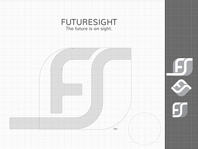 FutureSight - Brand Icon Production brand branding futuresight icon logo process rebranding sketch typo