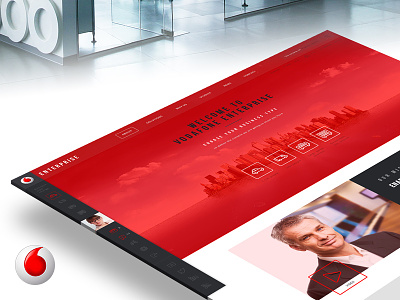 Vodafone Website Redesign - Isometric interface isometric mockup ui ux vodafone web design