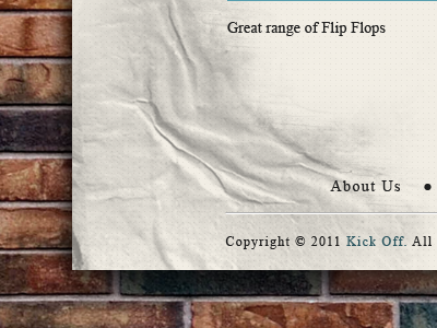 Kick Off Footer graphic design kick off project retro unique vintage web design wip