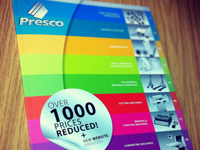 Presco Catalogue catalogue catalogue design colourful cover cover design print design
