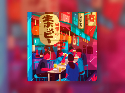 Osaka Street Food artwork character design character illustration colorful cover artwork illustration japanese art