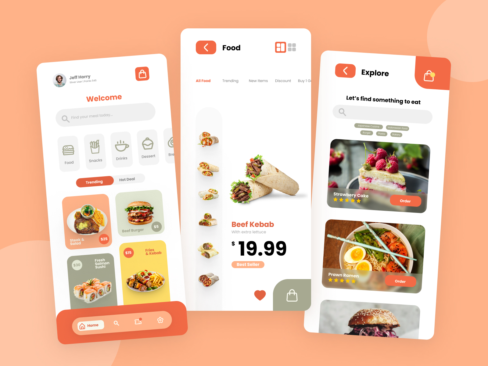 Food Ordering App UI Design by Muhammad Zahran on Dribbble