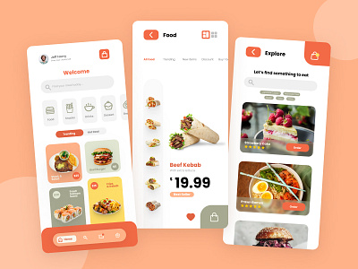 Food Ordering App UI Design by Muhammad Zahran on Dribbble