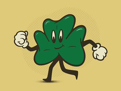 Struttin' clover illustration mascot shamrock strutting thevectormachine vector vectormachine