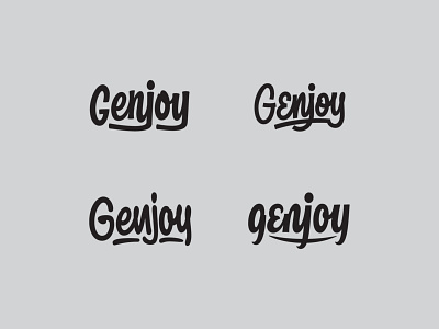 Genjoy Rough Concepts branding branding design handlettering handtype hashtaglettering lettering process rough concepts thevectormachine vector vectormachine