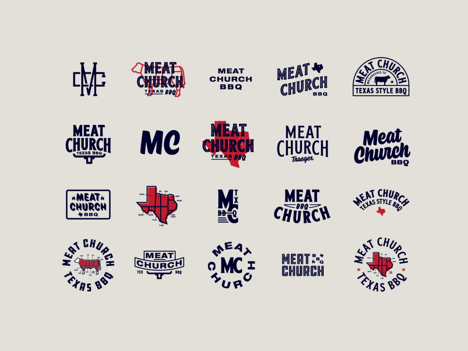 Meat Church Logo badge by Bob Ewing on Dribbble