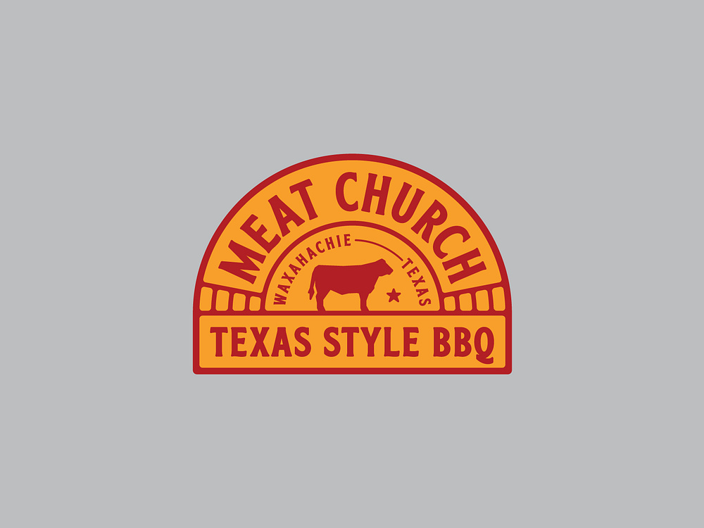 Meat Church Arched Patch by Bob Ewing on Dribbble