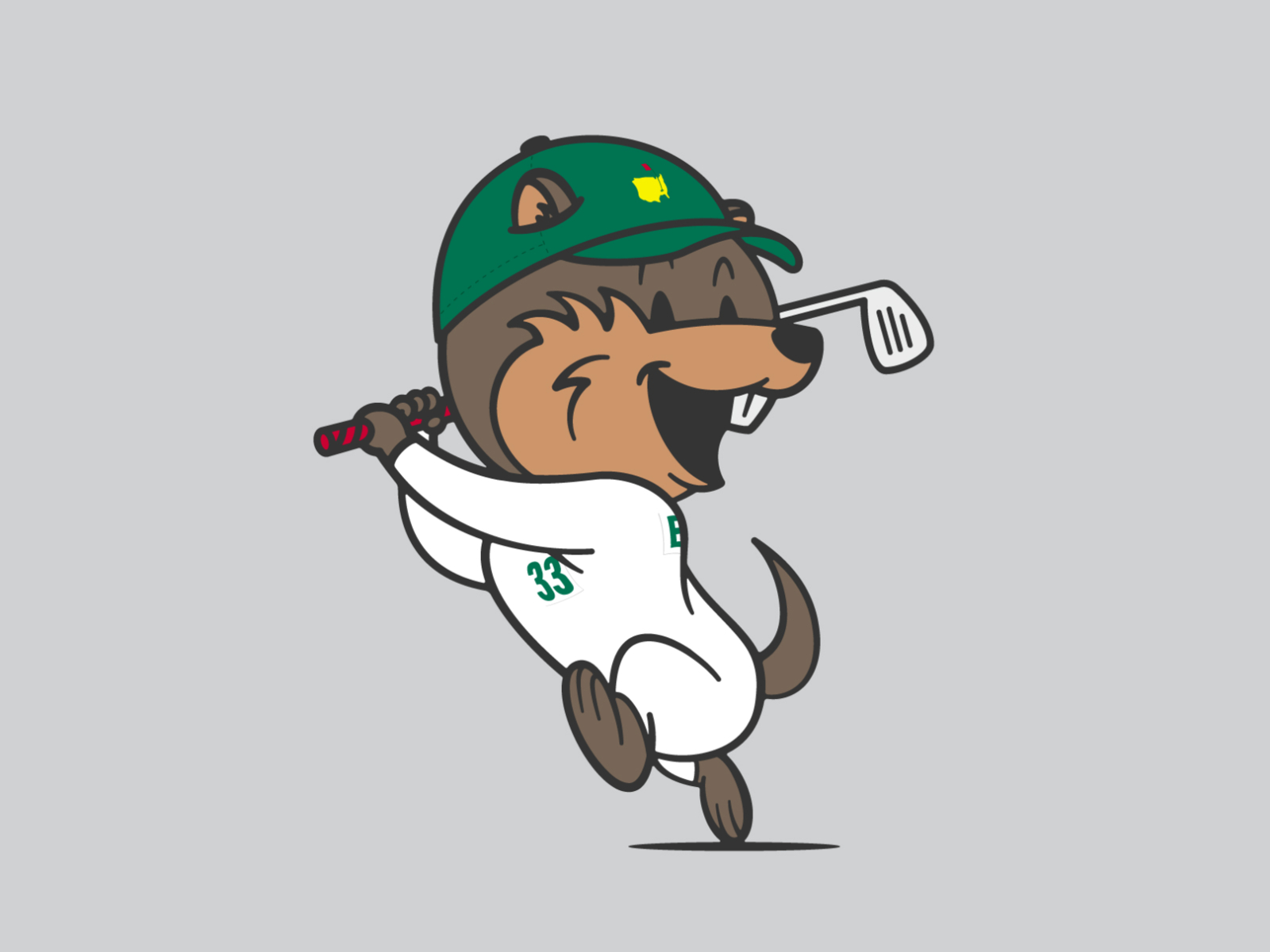 Masters Bob the masters ed and co edward and co illustration golf gopher mascot