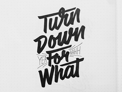 Turn Down For What /// 260 hashtaglettering lettering liljon