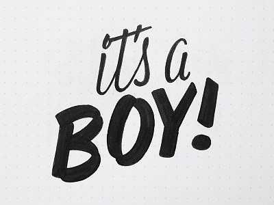 Its A Boy /// 267 hashtaglettering lettering