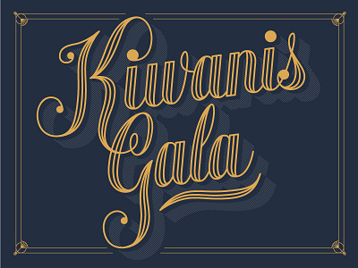 Kiwanis Gala - E3 elementthree lettering vintage