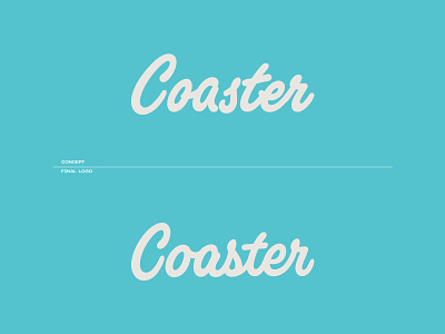 Coaster Beer Logo beer branding handlettering handtype hashtaglettering lettering logo process vector vectormachine