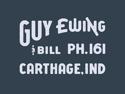 Guy & Bill Ewing Trucking handlettering handtype hashtaglettering lettering vector vectormachine