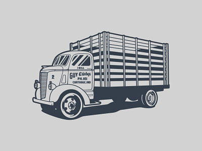 Guy & Bill Ewing Truck #2 chevrolet chevy illustration truck vectormachine
