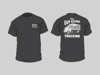 Guy & Bill Ewing Trucking T-shirt illustration logo