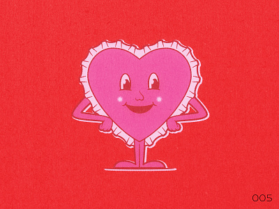 005 Valentine heart illustration mascot valentine