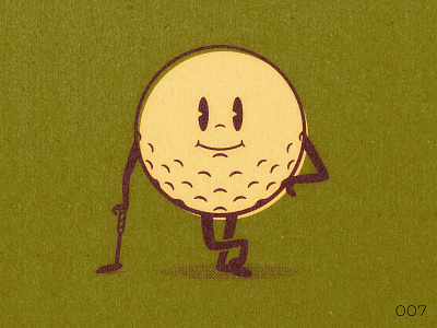 007 Golf Ball design golf golf ball mascot monday mascots process vector