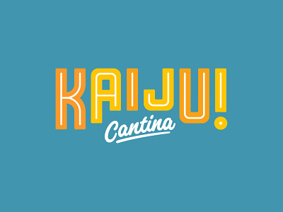 Kaiju Cantina Lettering beer cantina coaster beer handlettering handtype hashtaglettering lettering logo vectormachine
