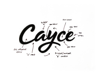 Cayce Logo Process cayce golf golf handlettering handtype hashtaglettering lettering logo process vector vectormachine