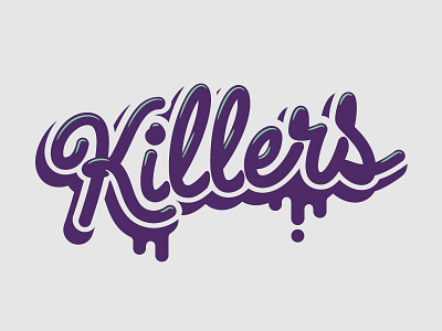 Killers Script - E3 colab elementthree handlettering hashtaglettering lettering process vector vectormachine