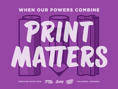 Print Matters - Creative South creativesouth frenchpaper handlettering icons illustration lettering mamasauce paper pencil print printmatters squeegee