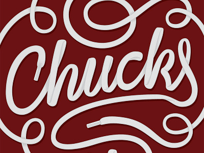 Chucks Shoelace Lettering biggerpictureshow chucks handlettering lettering shoes vector vectormachine