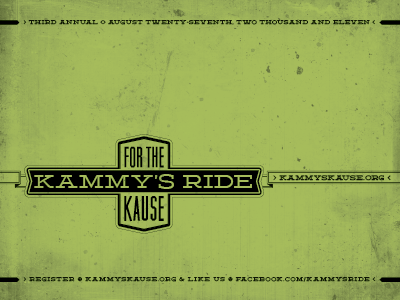 2011 Kammys Ride Flyer-Front photoshop texture typography vector