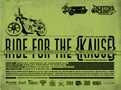 2011 Kammys Ride Flyer-Back photoshop texture typography vector