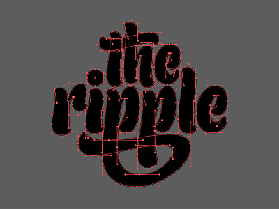 The Ripple Bézier Curves Rd. 1 handlettering handtype hashtaglettering indy lettering process theripple vectormachine