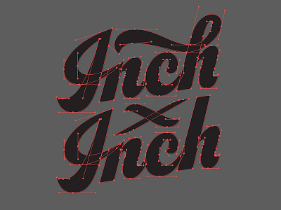 INCH x INCH Script Bézier curve