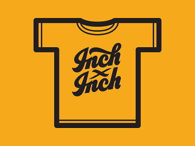 INCH x INCH Script T-shirt Icon handlettering handtype hashtaglettering inchxinch lettering oneinchwonders process vectormachine
