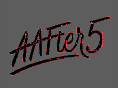 Aafter5 Bézier curve aaf aafter5 handlettering handtype hashtaglettering lettering process vectormachine