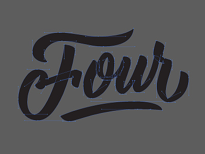 Four Bézier Curves beziercurves handlettering handtype hashtaglettering lettering process vectormachine
