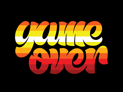 Game Over - Slap! Sticker handlettering handtype hashtaglettering lettering process slapsticker sticker vectormachine