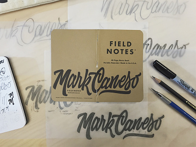 Field Notes Letters - Mark Caneso fieldnotes fieldnotesletters handlettering hashtaglettering lettering markcaneso