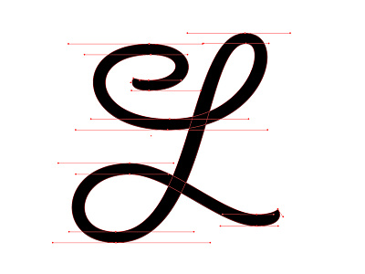 L Bézier Curves beziercurves handlettering handtype hashtaglettering lettering process vectormachine