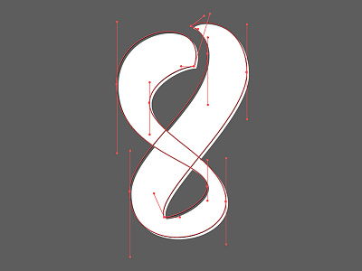 Brush Script 8 - Bézier Curves 8 beziercurves eight handlettering handtype hashtaglettering lettering process vectormachine