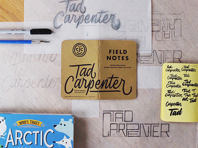 Field Notes Letters - Tad Carpenter fieldnotes fieldnotesletters handlettering hashtaglettering lettering tadcarpenter
