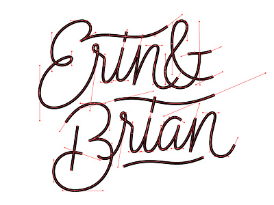 Erin & Brian Initial Béziers beziers handlettering hashtaglettering lettering pardonourfrench process vector vectormachine