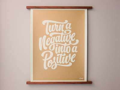 Negative Positive Poster frenchpaper handlettering handtype hashtaglettering lettering mamassauce poster