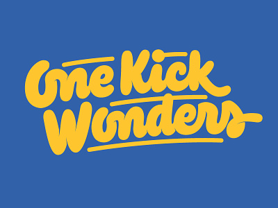 One Kick Wonders - Final beziercurves handlettering handtype hashtaglettering kickball lettering thevectormachine vectormachine vectors