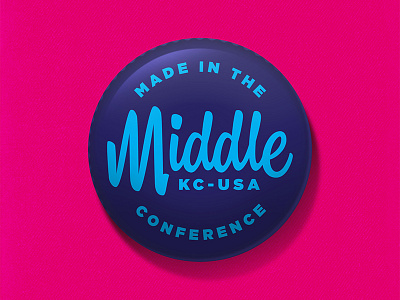 Made in the Middle Inch x Inch Button beziercurves handlettering handtype hashtaglettering inchxinch kansascity lettering thevectormachine vectormachine