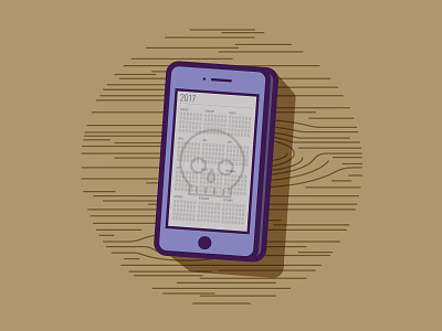 Calendar Death calendar death e3 e3ers elementthree illustration iphone marketing skull