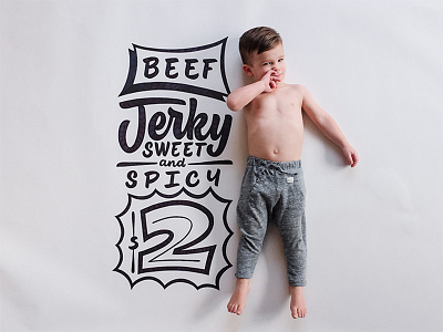 Beef Jerky family handlettering handtype hashtaglettering lettering nixon nixongrowsup signpainter