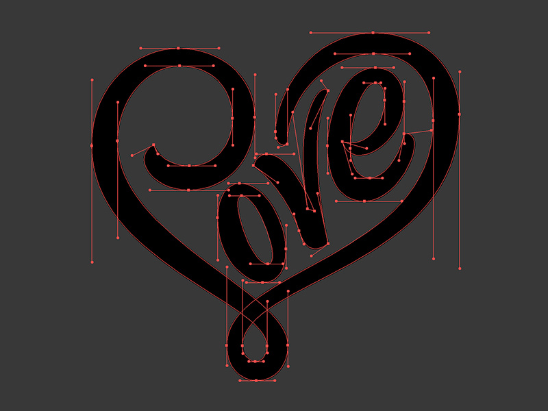 Loveheart beziers dribbble