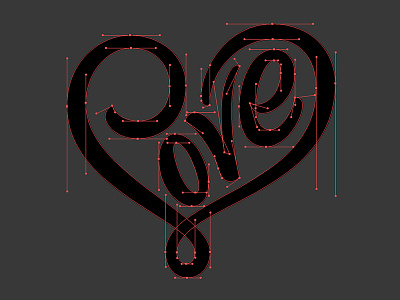 Love Béziers beziers handlettering hashtaglettering heart letterfarm lettering love process thevectormachine vector vectormachine