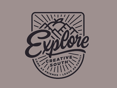 Creative South Explore Badge badge creativesouth handlettering hashtaglettering lettering love