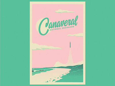 Type Hike Canaveral National Seashore beach canaveral florida handlettering hashtaglettering illustration lettering shuttle typehike